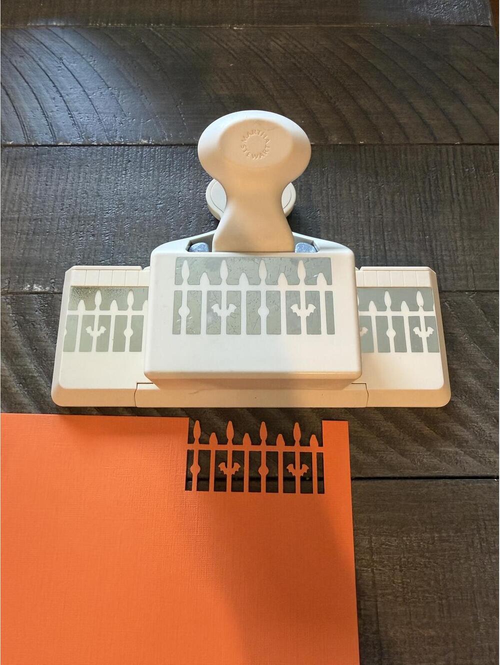 Martha Stewart Halloween Bat Fence Border Shape Punch
